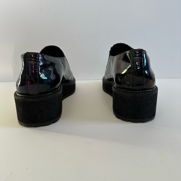 Loeffler Randall Ria Black Iridescent Leather Slip-On Loafer Sz 8 - Picture 7 of 11